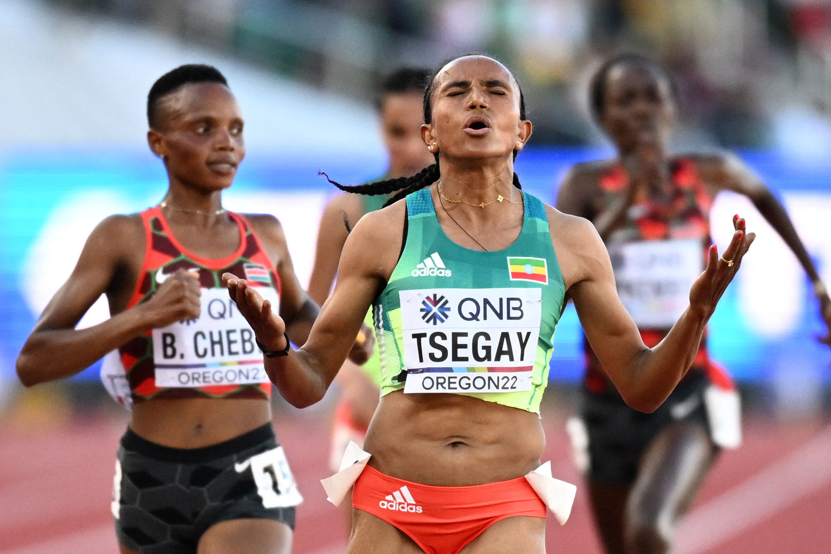 Beatrice Chebet claims silver in 5000m, Tsegay takes gold