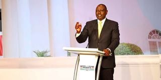 Deputy President William Ruto during Presidential Debate CUEA.