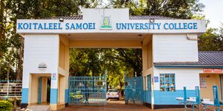 Koitalel Samoei University College gate at Mosoriot, Nandi County.