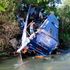 The scene where a Modern Coast bus plunged into the Nithi River bridge.