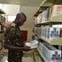 Senior Cadet Daniel Nyangige at the National Defence University of Kenya Library in Lanet on July 15. 