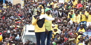 Deputy President William Ruto in Nandi county during Kenya Kwanza campaigns
