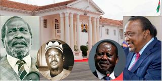 Mzee Jomo Kenyatta, Jaramogi Oginga Odinga, ODM leader Raila Odinga
