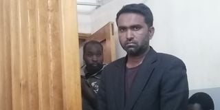 Pakistan citizen Hanif Mohamad when he appeared in an Eldoret court on Tuesday in connection with terrorism 