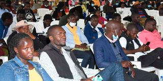 Young people during a forum on peaceful elections