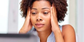Staring at a computer screen for long periods of time can cause eye strain headaches.
