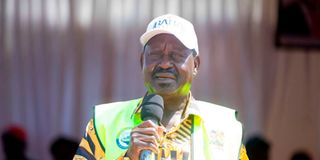 Azimio la Umoja candidate Raila Odinga.