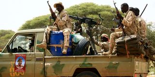Sudanese soldiers at work.