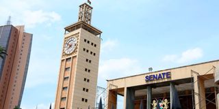 The parliament buildings in Nairobi.