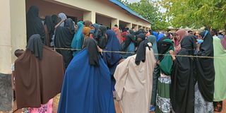 Residents voting in Eldas Constituency Wajir