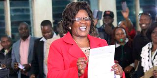 Meru governor-elect Kawira Mwangaza.