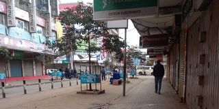 A deserted Luthuli Avenue in Nairobi CBD 