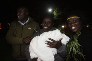 Ms Emily Maiyo, centre, named her newborn son after Dr William Ruto