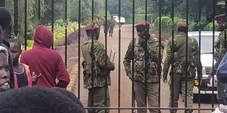 GSU officers deployed at the Sugoi home of President-Elect William Ruto in this picture taken on Tuesday August 16, 2022