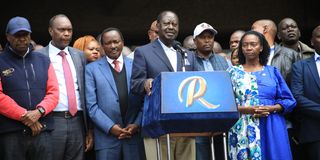 Azimio presidential candidate Raila Odinga 
