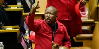 osition Economic Freedom Fighters (EFF) party leader Julius Malema.