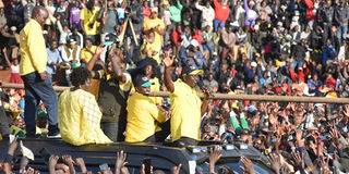 Deputy President William Ruto at a Kenya Kwanza Alliance rally at Iten Stadium in Iten, Elgeyo Marakwet County on July 25, 2022