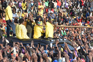 Deputy President William Ruto at a Kenya Kwanza Alliance rally at Iten Stadium in Iten, Elgeyo Marakwet County on July 25, 2022