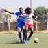 Bandari forward Chris Ochieng (left) vies with Posta Rangers defender Michael Apudo 