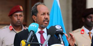Somalia's new President Hassan Sheikh Mohamud 