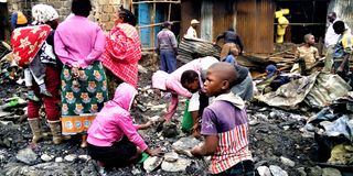 Fire Kambi Moto inNairobi's Mukuru Kayaba slum