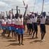 Boys and girls from South Sudan entertaining visitors at the Kakuma Sound festival on July 17, 2022.