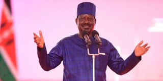 Azimio la Umoja Coalition leader Raila Odinga 