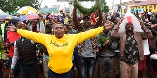 DP Ruto supporters celebrate his win