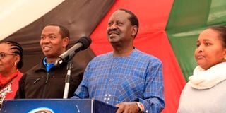 Azimio la Umoja presidential candidate Raila Odinga.