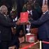Former President Mwai Kibaki and Outgoing President Uhuru Kenyatta.