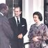 Queen Elizabeth II and Prince Phillip bid farewell to President Daniel Moi as he left Buckingham Palace in July 1979.