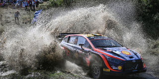 Belgian driver Thierry Neuville and his Belgian co-driver Martijn Wydaeghe