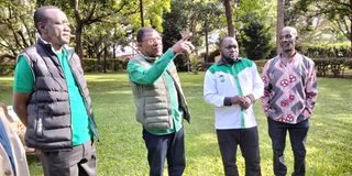 Kanduyi MP John Makali, Ford Kenya party leader Moses Wetangula, Mr David Wafula Wakoli 
