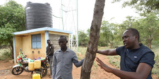Elvis Mariach, a resident of Tangulbei in Baringo County at Mokongwo/Kasitet water project.