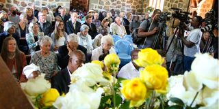 The British community living in Kenya join the local faithful in a thanksgiving service in memory of Queen Elizabeth II.