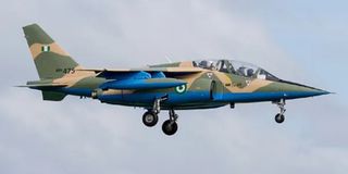 A Nigeria Air Force fighter jet