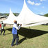 A tent being erected at the Emom rural home of the late Baringo Deputy Governor Charles Kipng’ok in Baringo Central