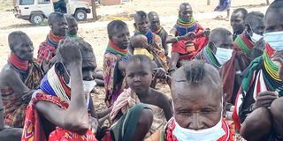 A section of Lokiriama residents in Loima Sub-County on September 12, 2022 attending a chief's baraza