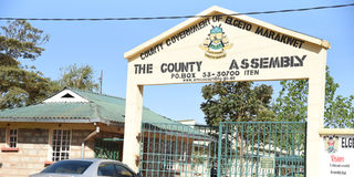 The entrance to Elgeyo Marakwet County assembly in Iten town