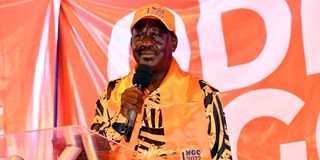 ODM Party Leader Raila Odinga
