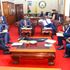 Nairobi Governor Jonhson Sakaja and his deputy James Njoroge Muchiri meet with the team from Kura.