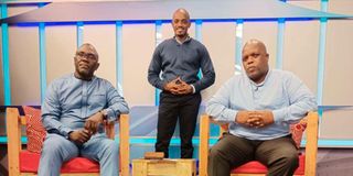 A panel of pundits comprising FKF Transition Committee member Caesar Handa, Bernard Ndong and Elias Makori.