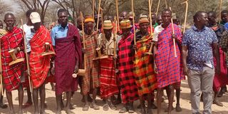 A section of residents of Nakukulas village in Turkana East Sub-County on September 14, 2022