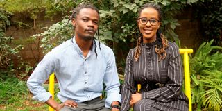 Rapper Juliani together with his wife Lilian Ng'ang'a.