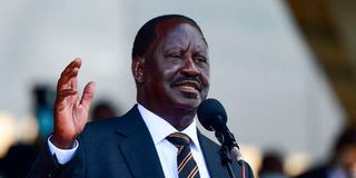 Azimio la Umoja One Kenya leader Raila Odinga.