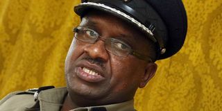 Japhet Koome, commandant of  the National Police Service College, Kiganjo. 