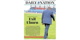 The Daily Nation September 12 front page, headlined “Exit Uhuru”