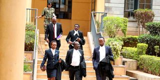 Azimio lawyers at the Supreme Court on September 5