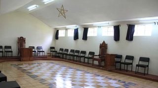 The worship room inside the Mt Kenya Freemason Temple in Nyeri 