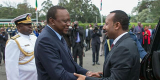 Uhuru Kenyatta Ethiopia, Abiy Ahmed